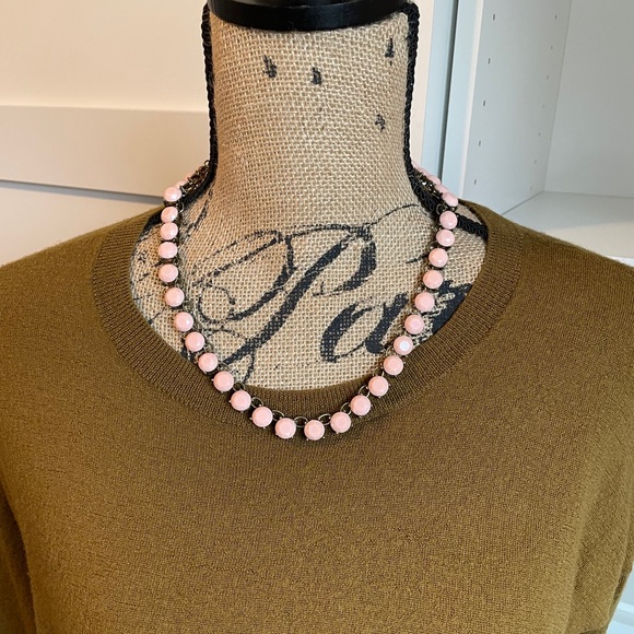 Jewelry - Pink & Brass Minimalistic Statement Necklace